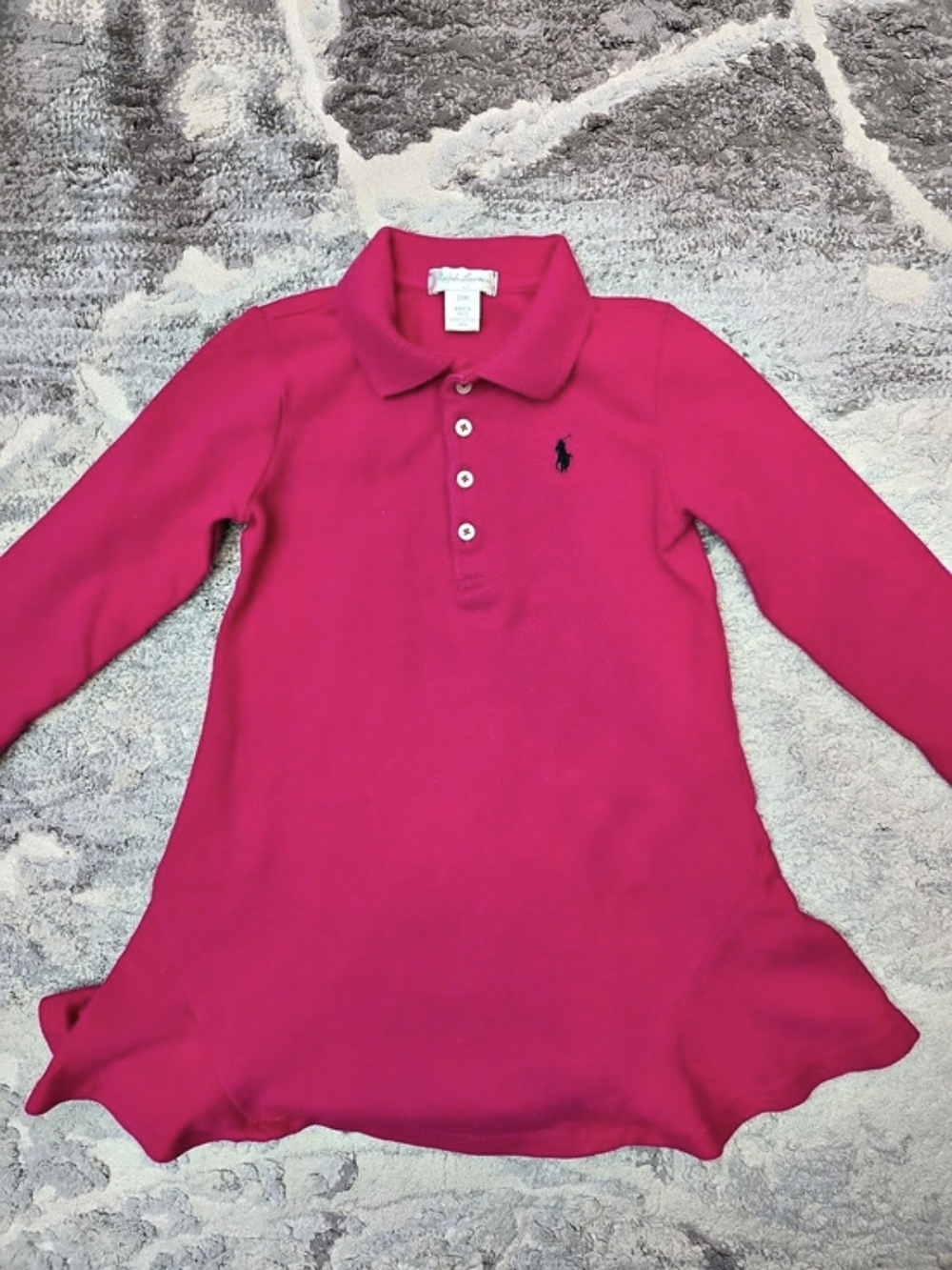Ralph Lauren Pink Long Sleeve Polo Dress